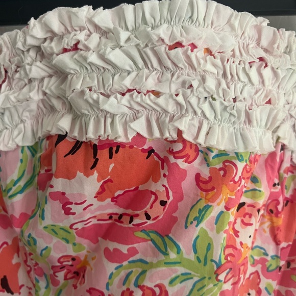 Lilly Pulitzer Pink Tiger Call Me Kitty Ferra‎ Strapless Dress size 6 - Picture 3 of 7
